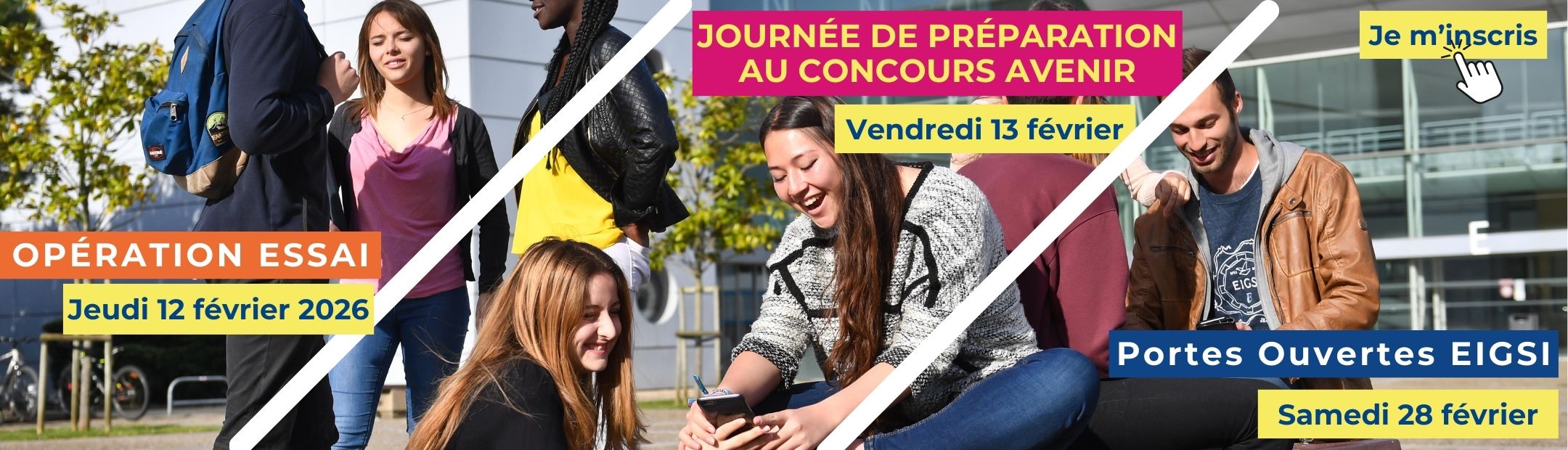 En f&eacute;vrier : Je m&rsquo;inscris aux &eacute;v&eacute;nements EIGSI !