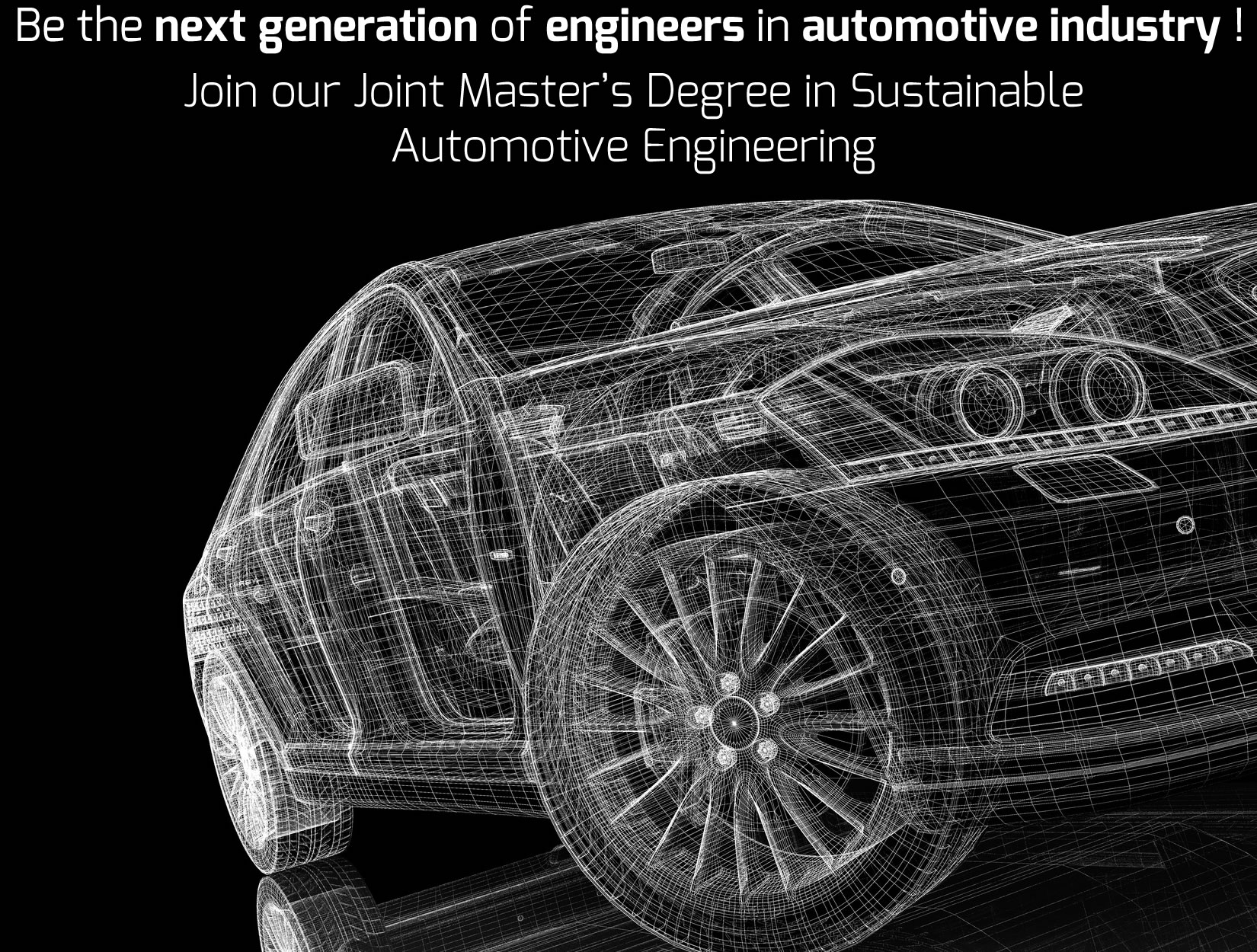 Joint Master’s Degree in Sustainable Automotive Engineering : ouverture des inscriptions