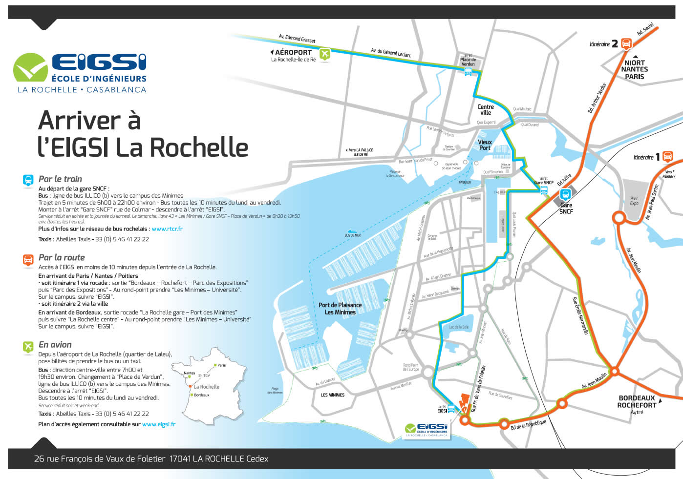 Plan Des Lignes De Bus Yélo La Rochelle